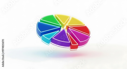 pie chart isolated on white background