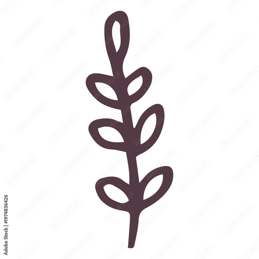 Obraz premium Olive branch hand drawn icon 9