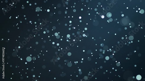 Floating Particles Bokeh Background in Dark Space – Abstract Light Dots Animation