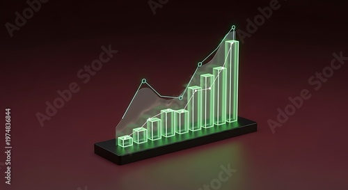 business graph with arrow