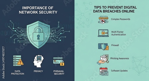 Importance of Network Security and Tips to Prevent Digital Data Breaches.