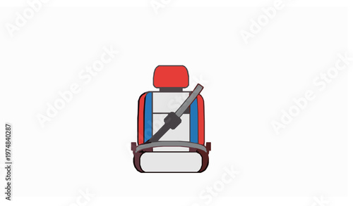 Fasten your seatbelt safe driving traffic rule poster vector illustration