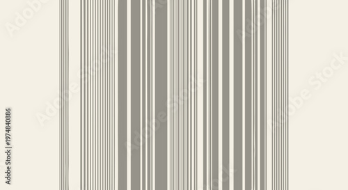 Vertical Barcode Stripes Pattern on Isolated White Background, Data Scanning Symbol