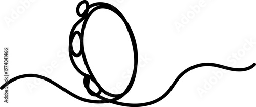 탬버린 라인 일러스트