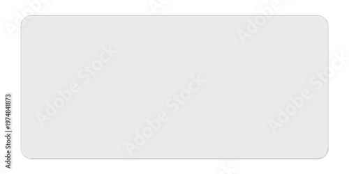 Transparent Glass UI Sheet, Glossy Acrylic Panel and Rounded Rectangle UX Element Vector Illustration, rounded glass ui element, modern ux display frame, realistic glass render.