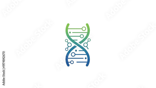 DNA Double Helix Structure Illustration.