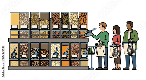 Spice Store Staff and Customers.