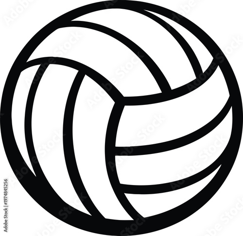 Volleyball vector illustration icon isolated on transparent background sport line art