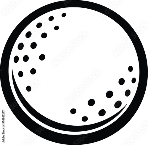 Golf ball vector illustration icon design isolated on transparent background line art