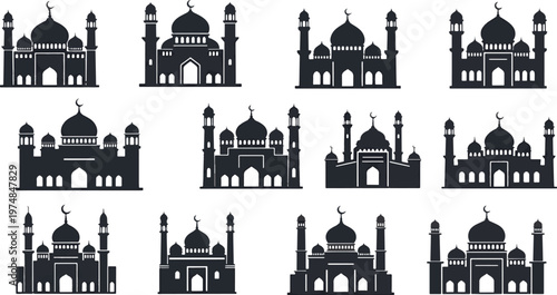 Architectural sketches of historical buildings with detailed facades