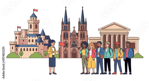 Diverse Group of People Standing.