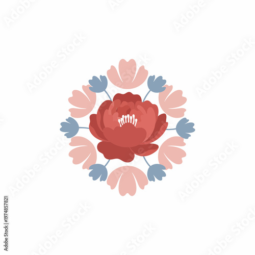 Blooming Flower Centerpiece with Circular Floral Ring