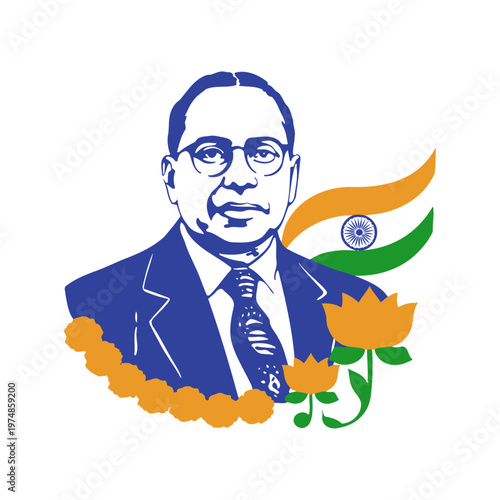 Dr BR Ambedkar Jayanti Indian Constitution and Social Justice Illustration, Ambedkar Jayanti, Constitution Day India, Human Rights Day