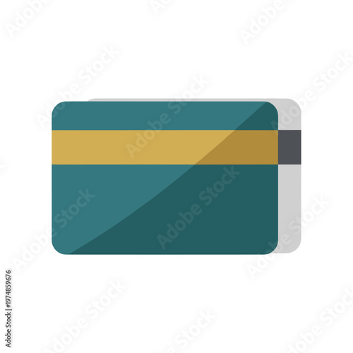 Credit card icon with magnetic stripe representing secure online payment methods banking services and financial transactions for ecommerce platforms digital wallet solutions and business purchases.