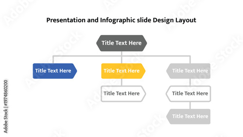 Professional presentation slide illustrating a hierarchical tree diagram for organizational structure or topic breakdown