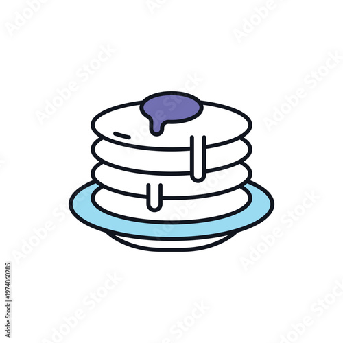 Hot Pancakes vector icon