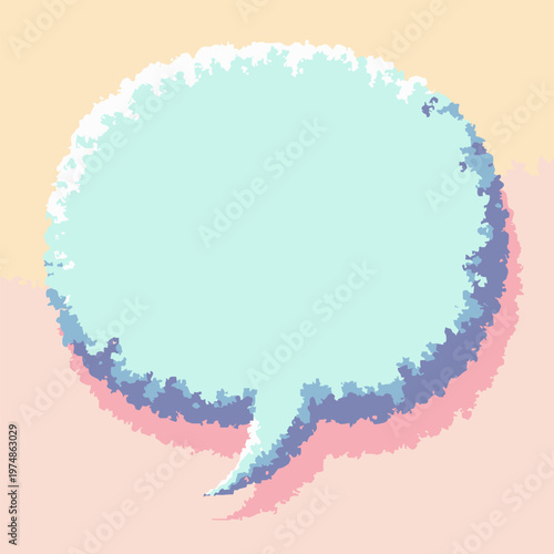 nostalgic Y2K pixel art speech bubble Clean, sharp 8bit staircase edges Rendered bright, earlyinternet cyan white classic pixelated drop shadow Blank center