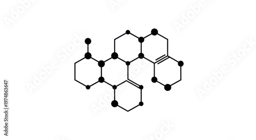 Molecular structure of chemical compound.