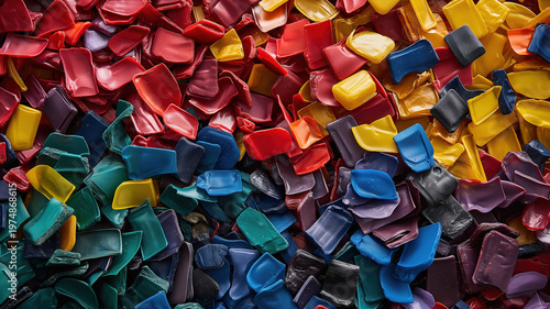 Recycled Plastic Granules Transformed into Reusable Material