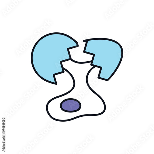 Cracking Egg vector icon