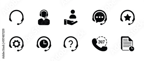 Customer Support Center Icon Set