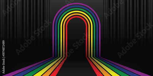 Creative LGBT Pride Month Abstract Festival Illustration Template