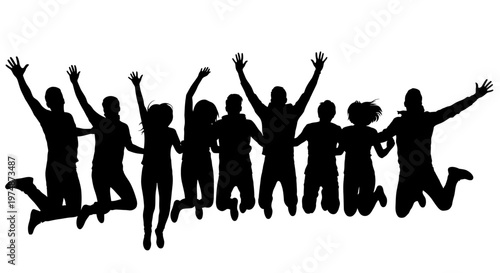 People jumping in the air.