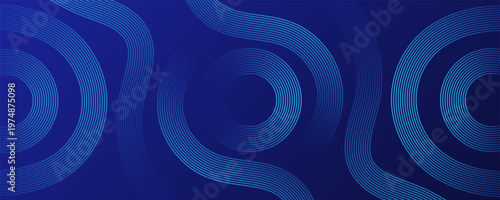 Blue abstract background. Modern shiny blue gradient lines. Geometric lines pattern. Futuristic technolog design.