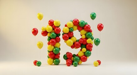 Juneteenth balloon number nineteen celebration.