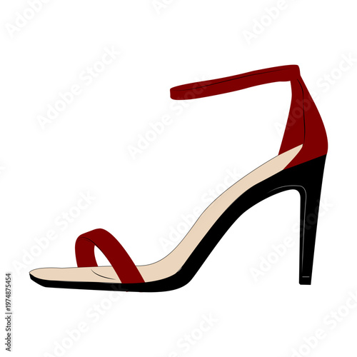 Women's high heeled sandals. Perfect for festive occasions and fashionable outings. A lightweight open toe design with a thin stiletto heel.