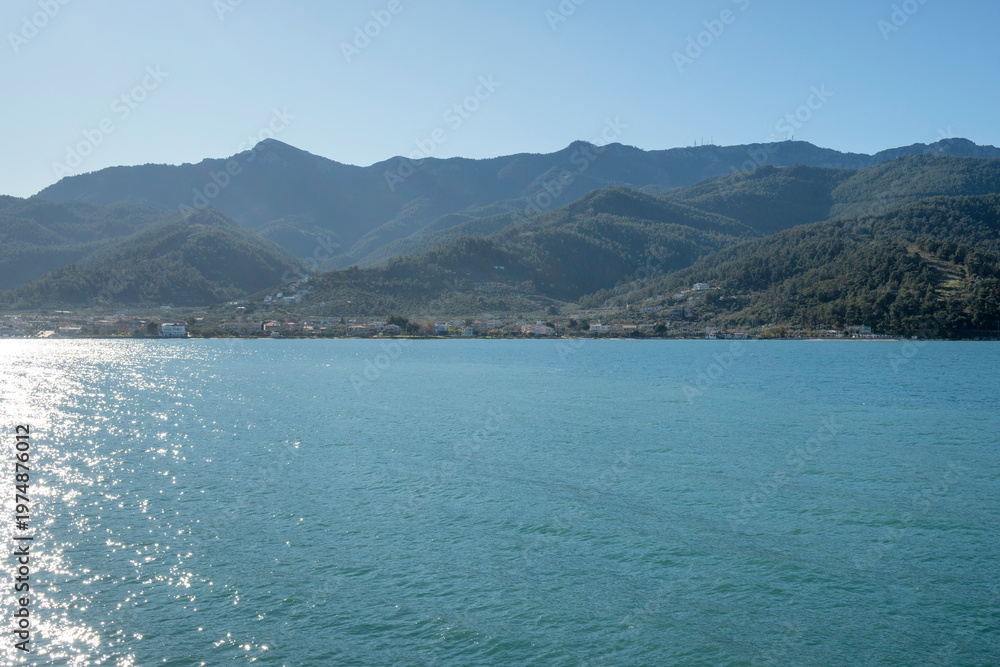 Obraz premium Landscape of coastline of Thassos island, Greece