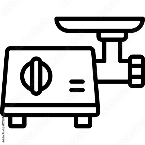 meat grinder line icon