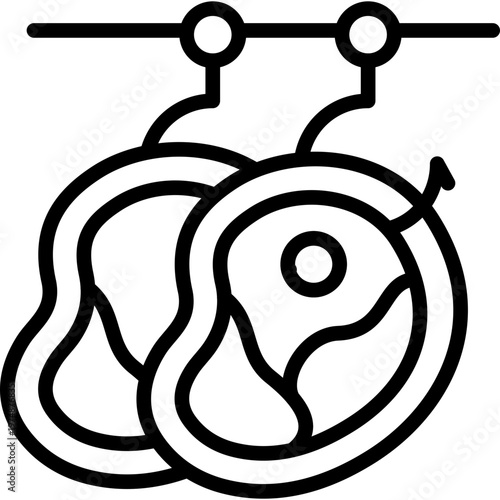 meat hook line icon