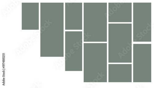 Photo Collage Grid Template | Picture Album, Mood Board Layout | Presentation, Photo Board Vector Illustration. EPS 10