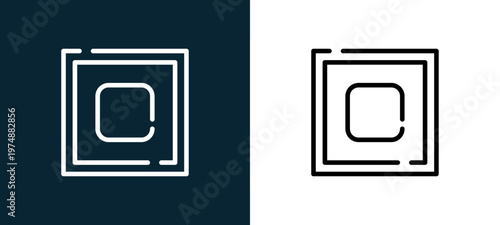 Two-tone stop line icon pair in black and white, editable stroke vector illustration for web, mobile apps, UI design, branding, and print from Arrow