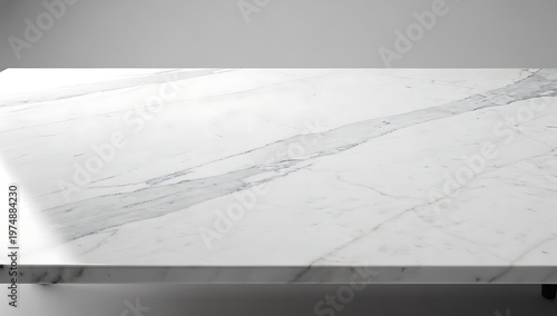 Close-up of white marble surface with gray veins