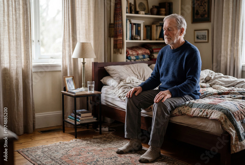 Senior Man Morning Meditation