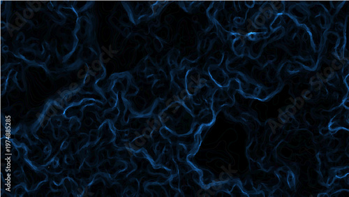 Vector Abstract blue veins intricate patterns evoke profound mystery in the space , suggesting boundless energy flow with dark tones contrast and fluid shapes appear