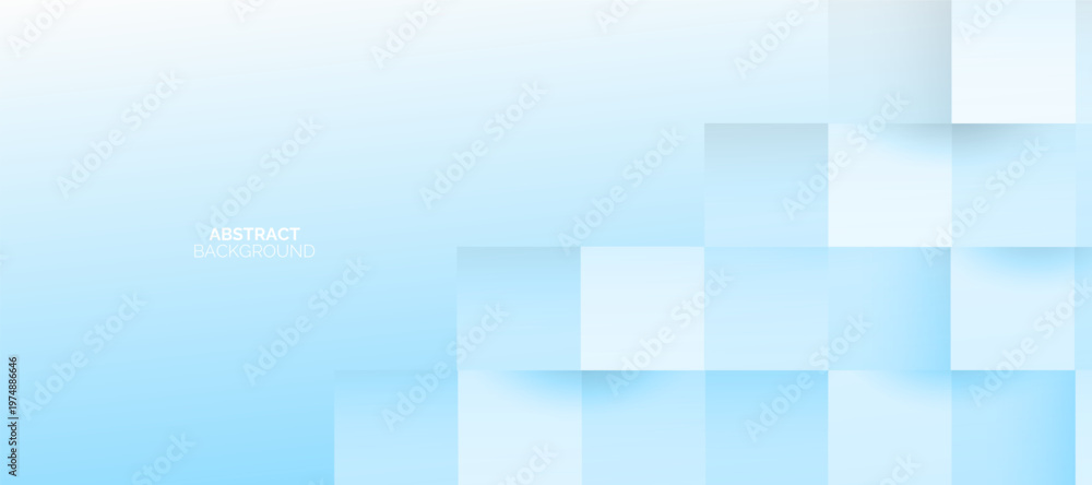 Obraz premium Minimalist Abstract Blue Gradient Background with Geometric Shapes with lines and soft gradients in light tones. Futuristic technology concept. 