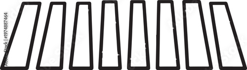 Minimalist black and white geometric shapes on a clean background Vector