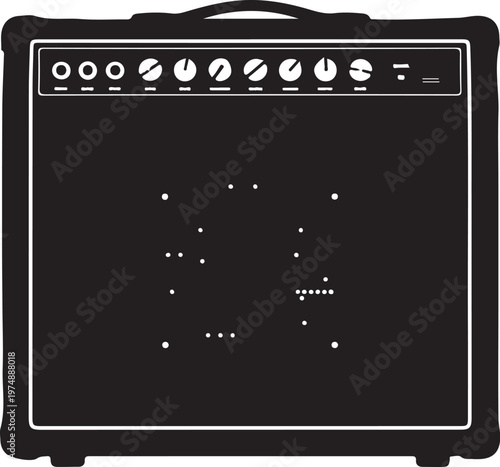 Guitar Amplifier, Black Music Equipment, Electric Amp, Sound System