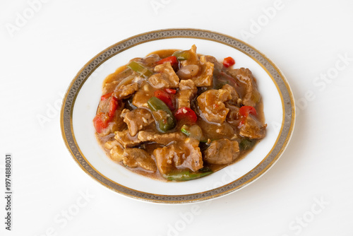 Foto Vibrant beef chili gravy prepared with fresh vegetables and aromatic spices in a traditional style