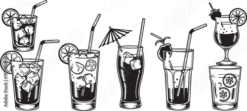 Collection of vintage suitcases with unique decors and designs Vector