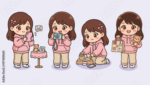 Cute Girl Online Seller Creating Engaging Product Content for Social Media Marketing