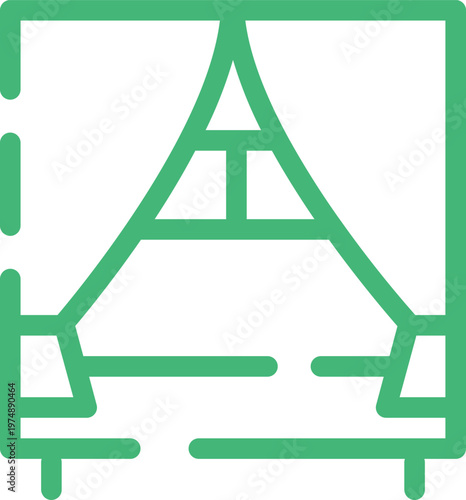 Minimalistic Rounded Stroke Bedroom Icon