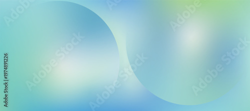 Modern gradient poster background. Minimalist cover template with green and blue perspective geometric prism shapes in motion. Ideal design for social media, banner, card.