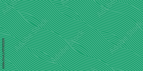 Japanese Wave Pattern On Mint Green Background. Traditional Seigaiha Seamless Patten Repeat For Fabric, textiles, Home Décor, Wallpaper.
