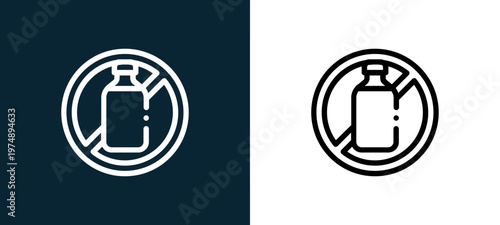 Black and white lactose free outline icon duo, editable stroke vector illustration for web, mobile apps, UI design, branding, and print from Allergen Free Products