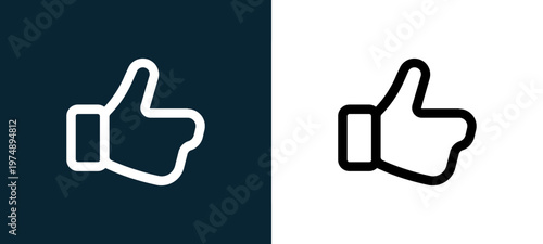 Black and white like outline icon duo, editable stroke vector illustration for web, mobile apps, UI design, branding, and print from Marketplace