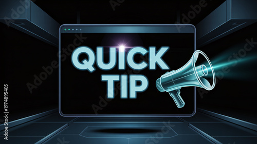 Futuristic digital display showing 